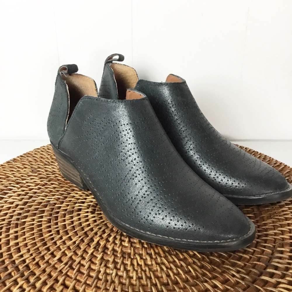 Lucky Brand Black Booties Size 6.5 Leather Boots